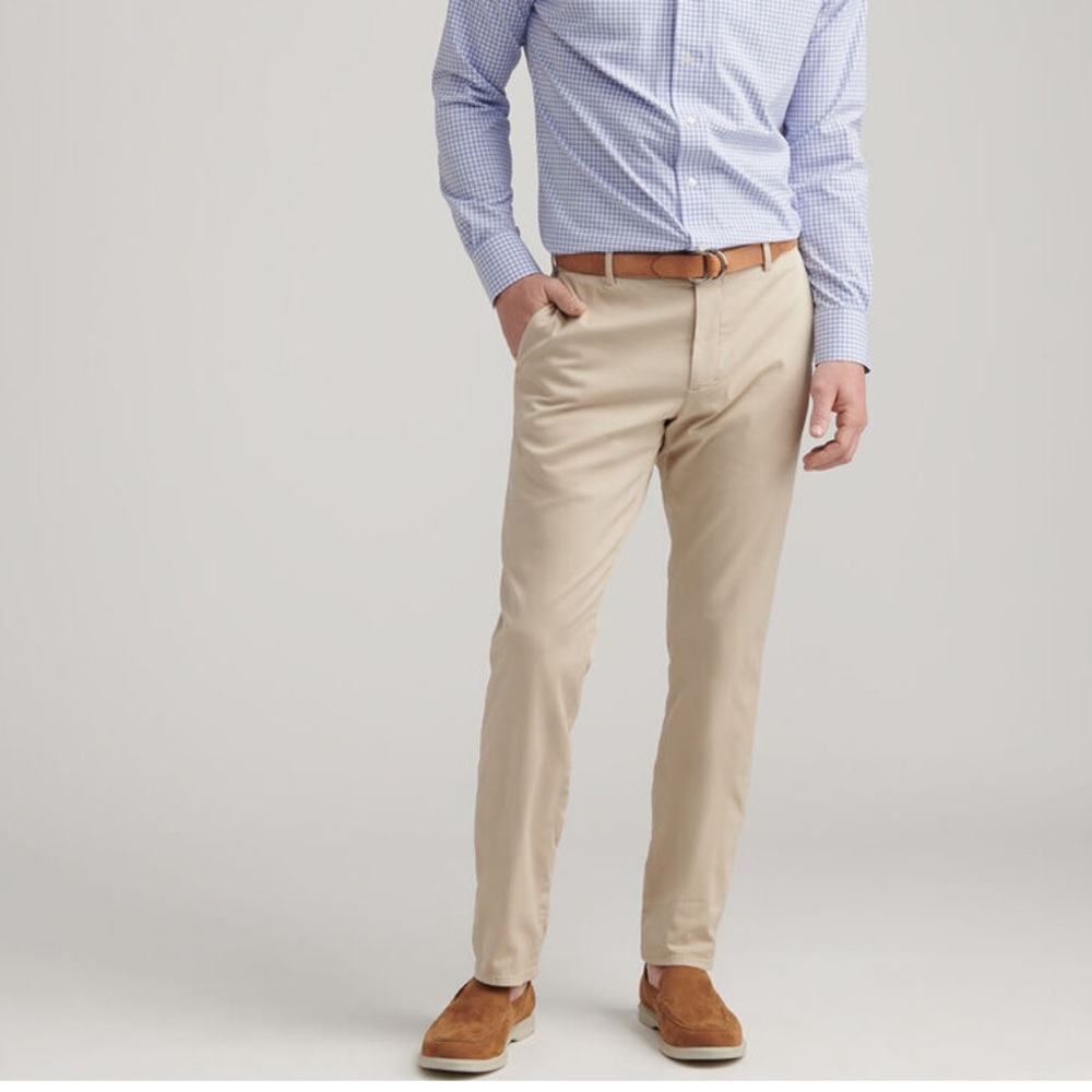 Peter Millar Flat Front Chino Khaki Pants